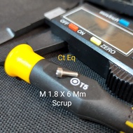 M1.8 x 6 Screw Bolts Star Bolts 6 Size P = 6mm D = 1.8mm Screw Bolts