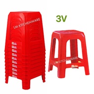 3V STACKABLE PLASTIC STOOL/ PLASTIC CHAIR/ PLASTIC BENCH/ GUEST STOOL/ KERUSI PLASTIC/ BANGKU 椅子凳子