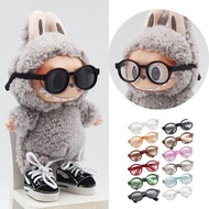 Round Frame Miniature Eyewear Plush Doll Glasses Photo Decoration Prop Doll Accessory Transparent Ro