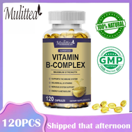 Vitamin B Complex Capsule (B12 B1 B2 B3 B5 B6 B7 B9 Folic Acid & Biotin)  Reduce Stress & Supports B