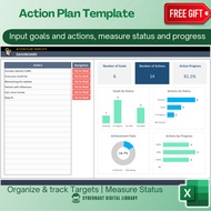 Excel Template - Action Plan Template Excel (Free 12-in-1 Bundle Excel Course Books)