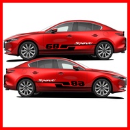 Mazda speed สติ๊กเกอร์แต่งลายข้างเก๋งมาสด้า สติ๊กเกอร์ติดรถ ชุดแต่งมาสด้า  sticker(สอบถามเพิมทางแชทค