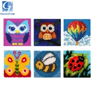 [Gazechimp] Latch Hook Crochet Yarn , diy work Crocheting Rug Yarn Cushion Embroidery Carpet Sets, 1