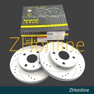 PERODUA MYVI LAGI BEST 2011-2016, ICON, AXIA, BEZZA - NYCO FRONT DRILLED SLOTTED BRAKE DISC ROTOR (2
