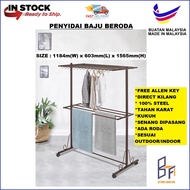 READY STOCK KEDAH Beyond Furniture Outdoor Metal Clothes Hanger With Roller Hanging Organizer Penyid