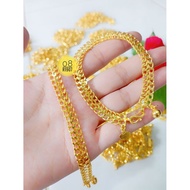 24k crystal plated eel chain bracelet + 24k gold plated