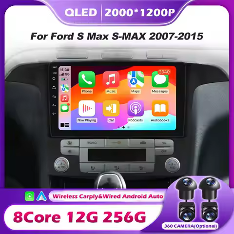 Android 15 For Ford S Max S-MAX 2007-2015 Car Radio Multimedia Video Player Navigation 4G GPS Stereo