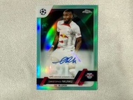 (Nkunku /199 auto) 2022-23 Topps Chrome UEFA Club Competitions Chrome Autographs Aqua Refractors Chr