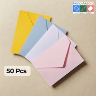 Contents: 50 Aesthetic Color Envelopes A5 A6 A8A7 – Invitation Envelopes, Souvenirs, Angpao, Wedding