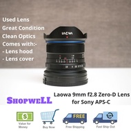 Used Laowa 9mm f/2.8 Zero-D Lens for Sony E Mount APSC a6000 a6400 a6500 Zve10