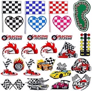 25PCS Race Car Iron on Patches,F1 Fashion Embroidered Applique,Motorcycle Patches Race Patch for Clo