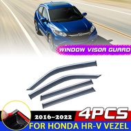 Windows Door Visor for Honda HR-V HRV RU1 Vezel 2016~2022 Deflector Smoke Guards Cover Awnings Rain 