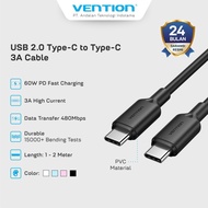 Vention Type C to Type C 60W PD 3A Fast Charging Charger Cable - TRC