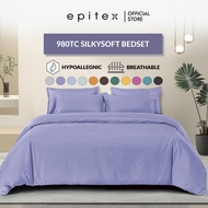 Epitex Epinova Silkysoft 980TC Microfiber Bedsheet with Quilt Cover Set | Fitted Sheet | Soft & Comf