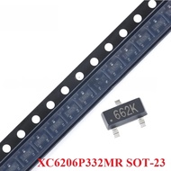 100pcs/10pcs XC6206P332MR XC6206 662K SOT-23 SOT23 3.3V/500A LDO Low Voltage Differential Linear Reg