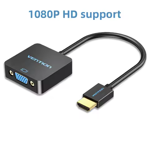Vention HDMI to VGA Adapter Male to Female Converter 1080P VGA to HDMI With 3.5 Jack Audio Cable for