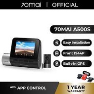 70mai Dashcam Pro Plus+A500S Car Recorder 1944P Rear Cam A500 Night Vision