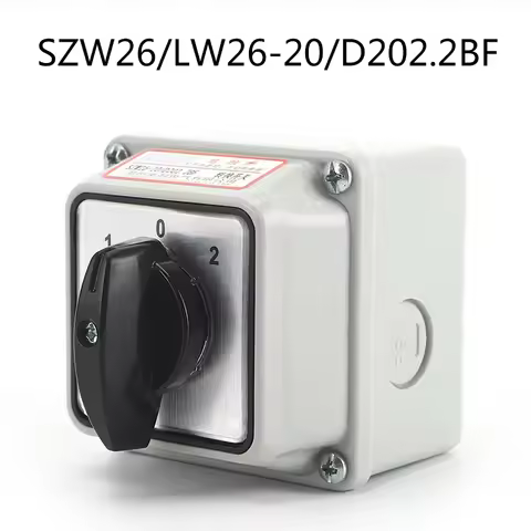 SZW26/LW26-20/D202.2BF 1-0-2 3Position 8Terminals Changeover Rotary Cam Switch With Waterproof And D