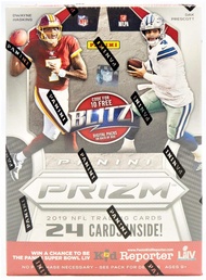 2019 Panini PRIZM Football Unopened Blaster Box of Packs with One Memorabilia Card and 3 Exclusive L