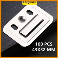 100pcs 43x32mm WPC Cladding Clip PVC Ceiling Wall Panel Clip WPC Fluted Cladding Clip