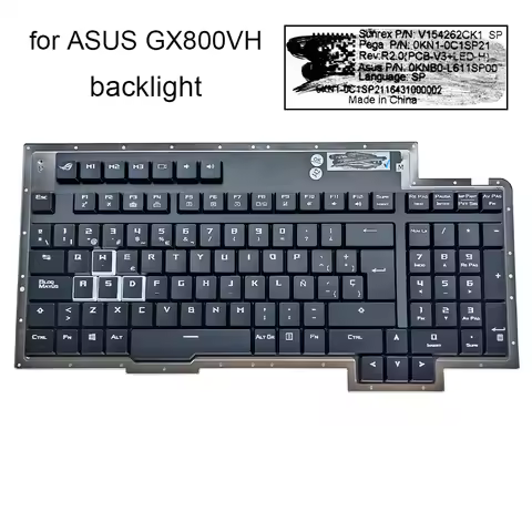 Norway German Spanish Keyboard Backlight For ASUS ROG GX800V VHK GX800VH-XS79K Computer Keyboards Ba