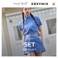 [Xexymix] Waffle Texture Set Korean Yoga Pilates Clothes