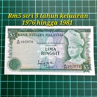 A698 Rm5 siri 3 duit kertas lama duit Malaysia lama Rm5 lama barang antik barang lama mata wang lama