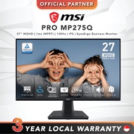 [FAST SHIP] MSI PRO MP275Q | 27” WQHD | 1ms (MPRT) | 100Hz | IPS | EyesErgo Business Monitor