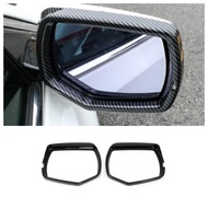Car Door Rearview Mirror Rain Frame Eyebrow Decoration Cover Trim Carbon Fiber Accessories For Cadil