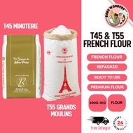 French Wheat Flour / T55 Grands Moulins De Paris / T45 Minoterie Farine De Mon Pere / 面包粉/ 高筋面粉 (500