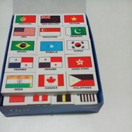 Countries flag erasers