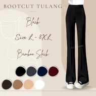 KGT Bamboo Slack Bootcut Tulang P2 Plus Size Baggy Cutting Scuba L - 8XL Ladies Bootcut Tulang