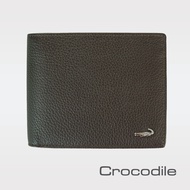 Crocodile 鱷魚皮件/真皮皮夾/11卡層雙鈔/0203-1102-黑咖兩色/ 咖啡色
