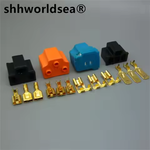 shhworldsea 2set 3 Pin H4 9004 ceramic plastic Headlight Socket Automotive Connector For Audi VW DJD