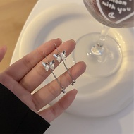 Nicedays🍒Anting Rumbai Mutiara Pita Peri Super Anting Ceruk Wanita Anting Panjang Gaya Keren