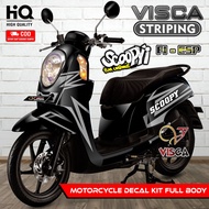 Stiker Striping Scoopy Fi Esp 2015 - 2016 Full Body Variasi Simple