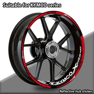 Y Reflective Motorcycle Accessories Wheel Sticker Decals Strip For KYMCO XCITING 400i AK550 S350 CT2