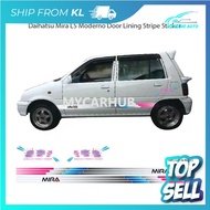 Perodua Kancil Body Sticker Daihatsu Mira L5 Moderno Door Lining Stripe Sticker - 4 Colours Availabl