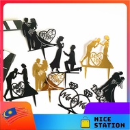 Black Gold Love Proposal Engagement Anniversary Wedding Acrylic Cake Topper Romantic Wedding Cake De