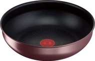 日本Tefal T-fal 特福 疊疊鑊 中式炒鍋26CM 啡紅色 電磁爐 Tefal ingenio 法國製造 平行進口
