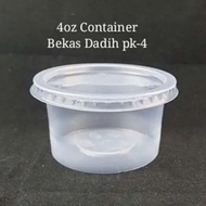 EC 4oz Round Container Bekas Dadih Bekas Jelly (50pcs/100pcs)