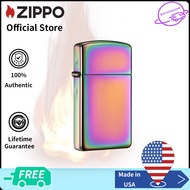 Zippo Slim Spectrum Chrome Design Windproof Pocket Lighter | Zippo 20493 ( Lighter without Fuel Insi