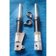 ** RRGS DIO Product Front Fork 27MM To Short 4cm Shock Absorber CNC 12-Core Silver Head/Black Tube/S