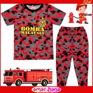 (6M-11Y) BOMBA COTTON Full Cotton Kids Pajamas - Sleepwear Boy Baju Tidur Budak Kanak Lelaki Pakaian Badan Uniform