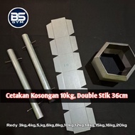 10kg Double Stick 35cm Empty Dumbbell Mold for Work Out