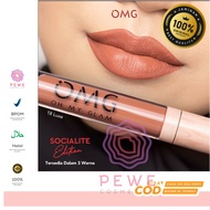 OMG Oh My Glam Lip Cream Matte Kiss Original Product Lipstik OMG Matte 35gr