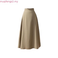 Fwdaily - Jasmine Skirt - (Premium Silk Skirt - Women's A Line Premium Women's Silk Simple Premium R