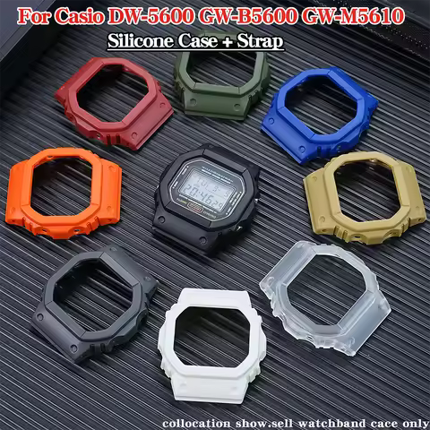 For Casio G-shock DW-5600 5610 GW-M5610 GW-B5600 modified Watch Band silicone Strap Protective Case 