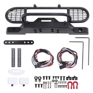 for TRX4 Metal Front Camel Trophy Bumper with Light for 1/10 RC Crawler Car  TRX4 -4