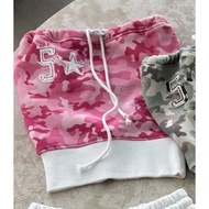 เสื้อครอปไม่มีสาย Y2K ฤดูร้อน แฟชั่นฮิปฮอป ลายพราง เสื้อผ้าทำงานลำลอง ผ้าฝ้ายผสม ทรงหลวม ความยาวปกติ